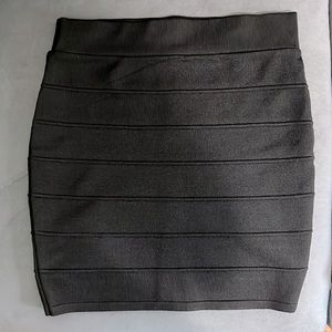 Short black bodycon skirt
